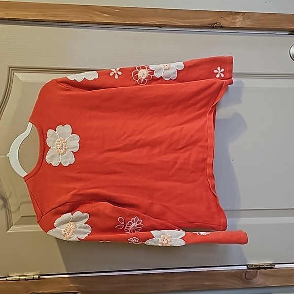 Womens small floral Orvis button up cardigan - Picture 3 of 3